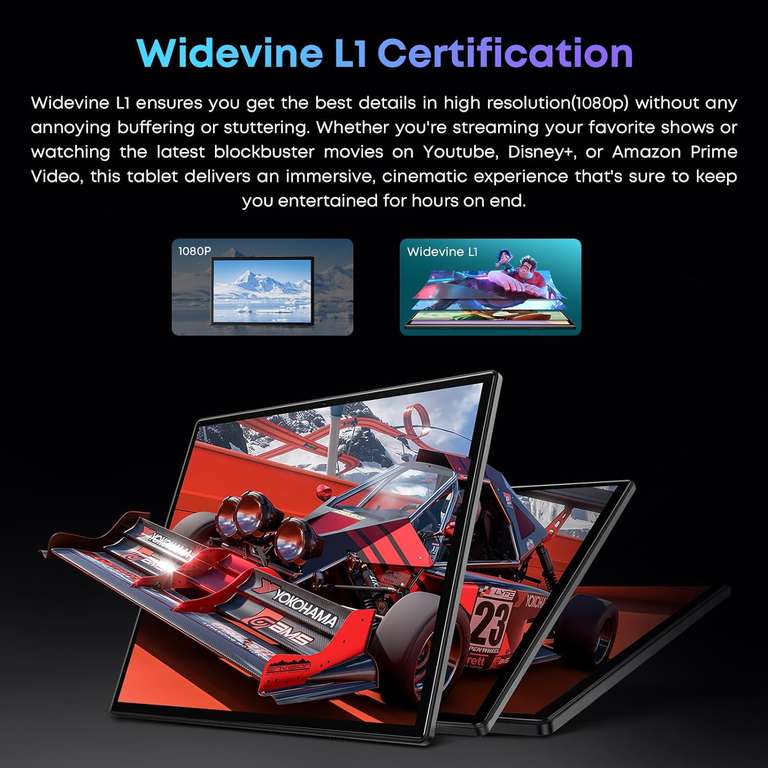 Chuwi Hi10 XPro Tablet (10.1", IPS, 1280x800, Unisoc Tiger T606, 4/128GB, microSD, USB-C, LTE, WLAN, GPS, 5500mAh, Android 13, 438g)