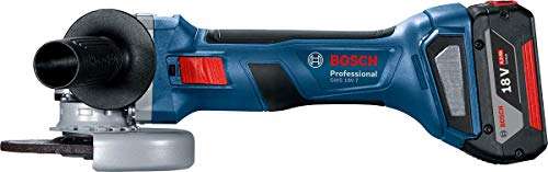 Bosch Professional 06019H9005 Akku-Winkelschleifer GWS 18V-7 (2x 4.0 Ah Akku, GAL 18V-40, L-BOXX 136)