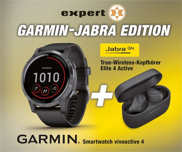 Garmin Vivoactive 4 Smartwatch + Jabra Elite 4 Active TW Kopfhörer