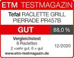 Tefal PR457B Pierrade Raclette | 1350 Watt | Grill-Platte aus Stein + 10 antihaftbeschichtete Pfännchen | inkl. Schaber | für Kunden nur 44€