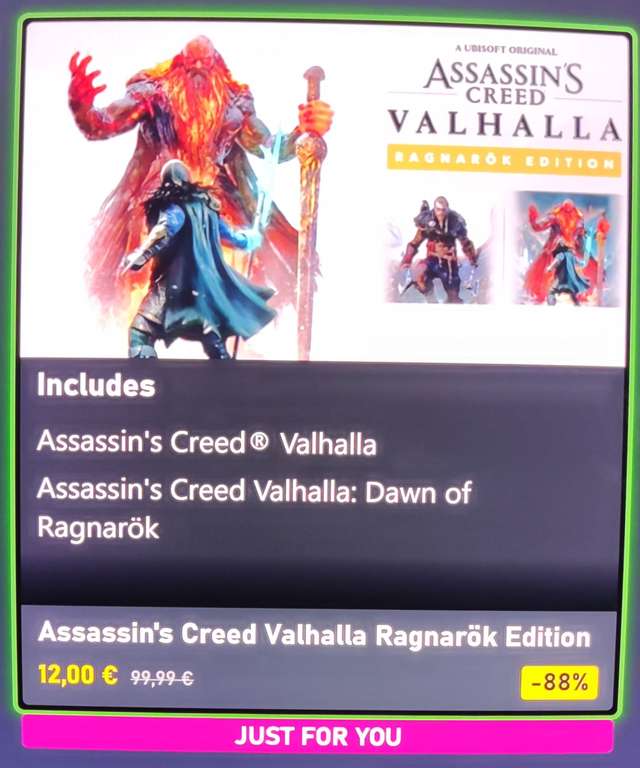 Assassin's Creed: Valhalla Ragnarök Edition XBox Store (nur mit Game Pass)