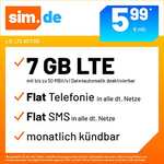 Amazon, Sim Only, O2 Netz: Sim.de Allnet/SMS Flat 7GB LTE für 5,99€/Monat | Allnet/SMS Flat 8GB LTE 6,99€/Monat | monatlich kündbar