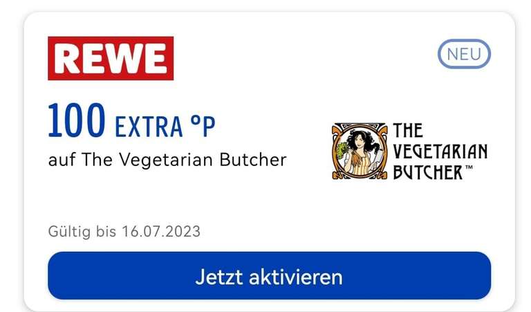 Rewe+Payback The Vegetarian Butcher 100 bzw 150 extra Punkte (personalisiert) wahrscheinlich kombinierbar