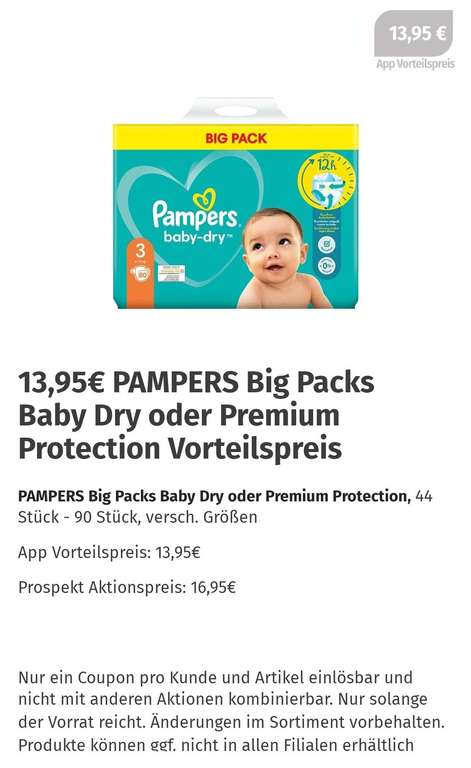 [CB][Müller App] Pampers Baby Dry Big Pack