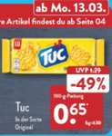 Aldi Nord: 100g TUC Cracker'Original' zu gutem Kurs ab 13.03.23