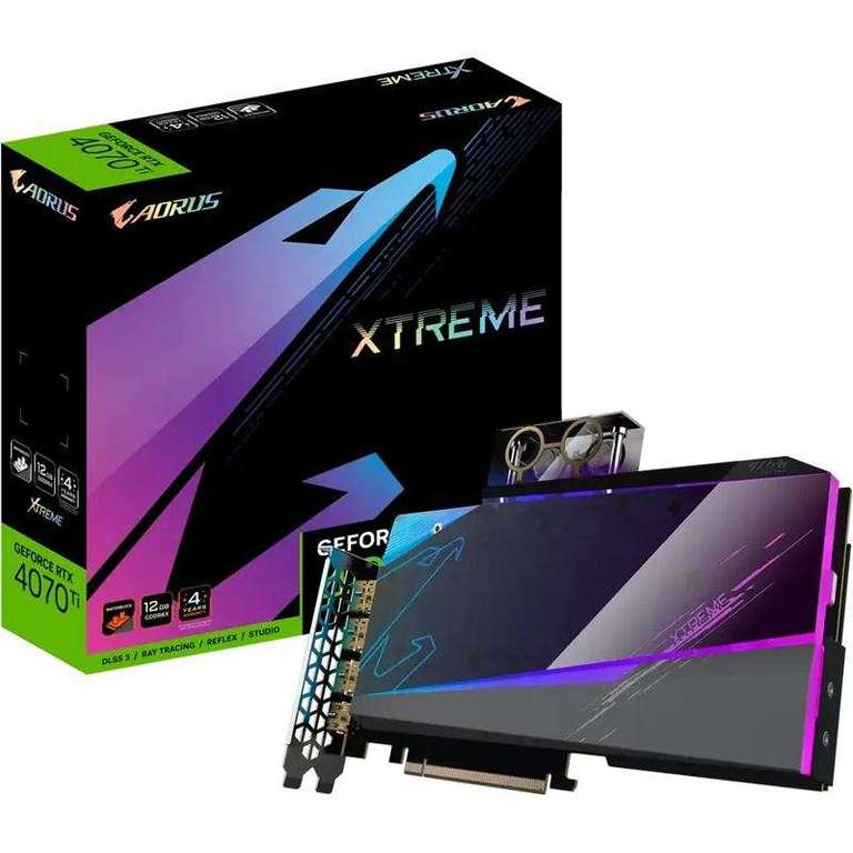 [Mindstar] 12GB Gigabyte GeForce RTX 4070 Ti AORUS Xtreme Waterforce WB Wasserkühlung PCIe 4.0 x16 GDDR6X