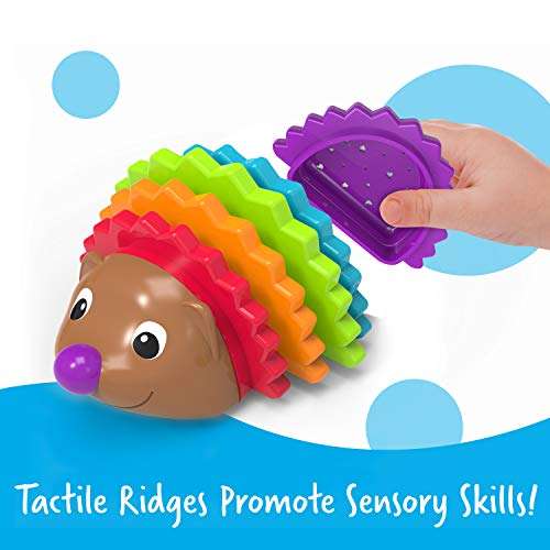 Learning Resources 6-teiliges Stapelförmchen-Spielzeug Badewannen-Spielzeug Igel Spike ab 18 Monaten (prime)