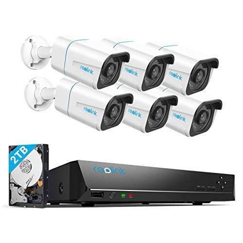 [Amazon.de] Reolink - RLK8-810B6-A | 4K Überwachungskamera Aussen Set mit 6X 8MP PoE IP Outdoor Kamera, 8CH , 2TB HDD NVR