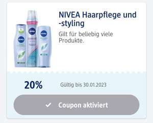 20% auf Nivea Haarpflege und -styling in der dm-App