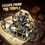 112° - Flucht aus dem Tempel (Achterbahn “Ancient Tomb“) (Escape From The Temple) | 1.299 Klemmbausteine MOC