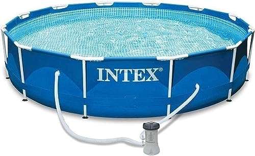 [ amazon - Bestpreis ] Intex 28202GN Metal Frame Pool - Aufstellpool - Ø 305 x 76 cm Blau mit Pumpe die nicht viel taugt, aber egal :D
