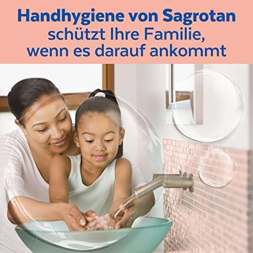 Sagrotan Handseife Brombeere und Waldfrüchte – Hygienische Flüssigseife – 3 x 250 ml Seifenspender [Prime Spar-Abo]