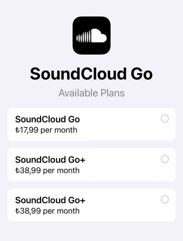 [iOS App Store] Soundcloud Go / Go+ via Türkei