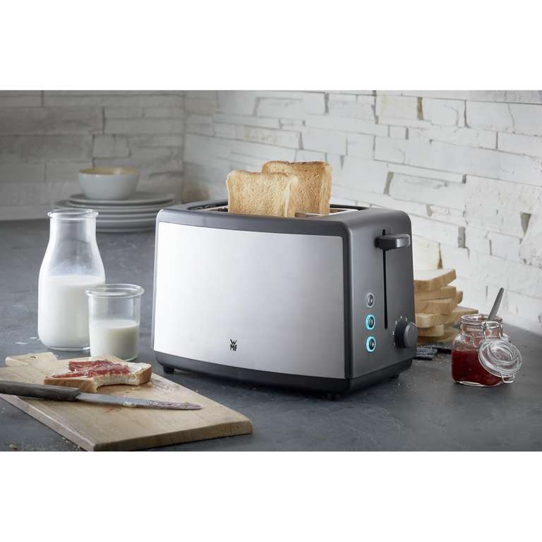 WMF Bueno Pro Kaffeemaschine + Bueno Edition Toaster Set - Filterkaffee Für 10 Tassen, 900 W, Mit Thermoskanne + Toaster 2 Scheiben, 7 Bräunungsstufen, 800 W, Edelstahl Matt