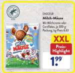 Aldi Süd: die Milchmäuse von Choceur im XXL (300g) Pack ab 17.03.// Kilopreis : 6.63€, Preisvorteil