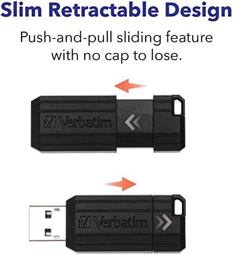 Capless Push/Slide 64GB USB-Sticks (3x Verbatim Store 'n' Go PinStripe für 12€ oder 2x Kingston DataTraveler Exodia M für 9,07€)