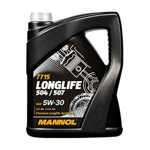 5 Liter MANNOL 7715 Longlife Motoröl (5W-30) bei Amazon mit PRIME oder Abholstation