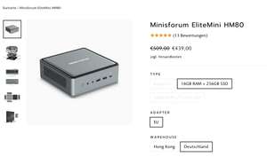 Minisforum HM80 Mini PC 16 GB RAM / 256 GB SSD Ryzen 7 4800 U Bestpreis
