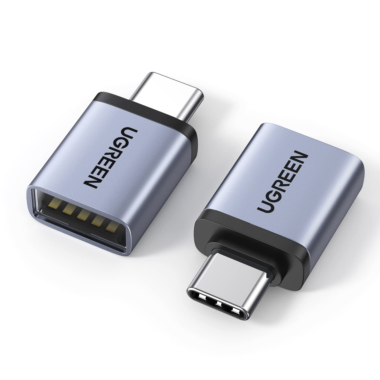 2er-Pack | UGREEN USB-C auf USB-A OTG Adapter, USB 3.2 mit bis zu 10 Gbps, Zinklegierung, für MacBook, iPhone, iPad, Galaxy | Prime