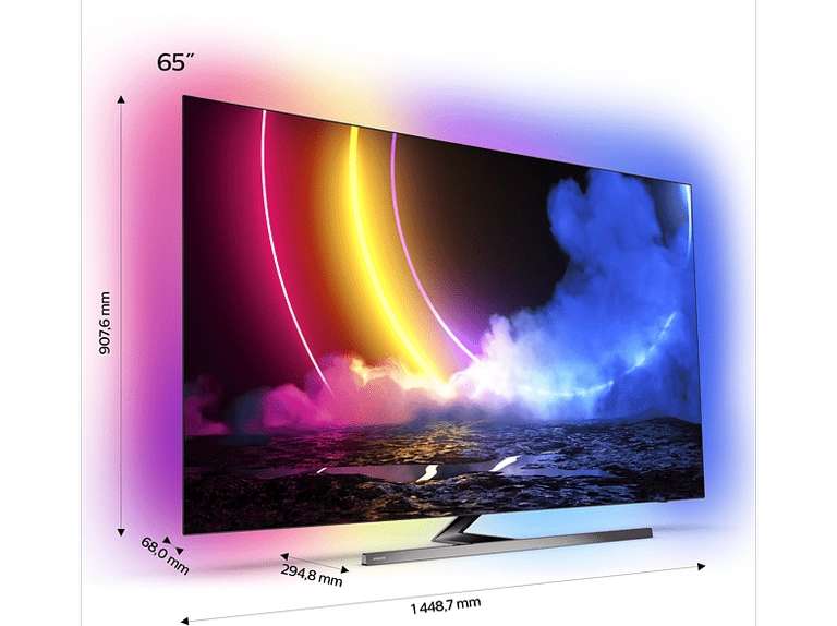 PHILIPS 65OLED856/12 OLED TV (Flat, 65 Zoll / 164 cm, UHD 4K, SMART TV, Ambilight, Android TV 10 Q)