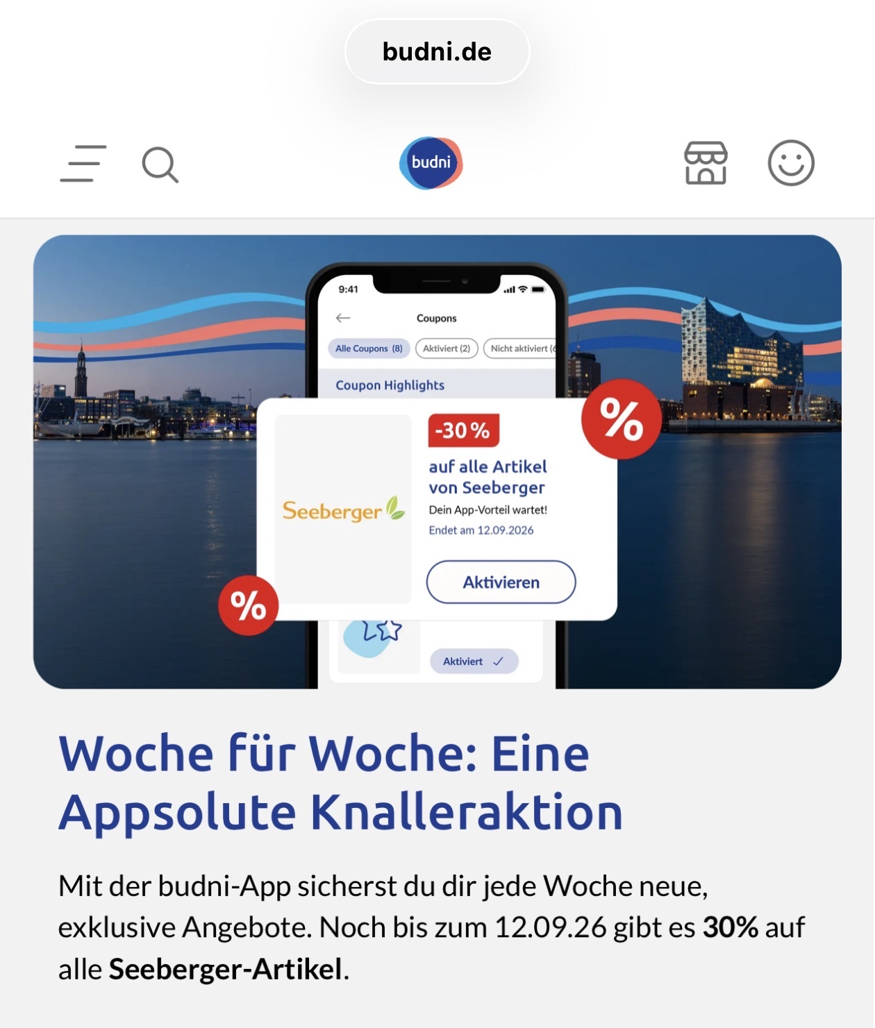 [budni App] lokal Hamburg - 30% auf Seeberger Nüsse Trockenfrüchte