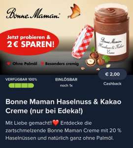 [Marktguru] 2€ Cashback auf Bonne Maman Haselnuss & Kakao Creme - Nur bei Edeka