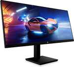 HP X34 Gaming Monitor - 3440 x 1440, IPS, 165Hz, 1ms, VESA Mount 100 x 100mm, AMD FreeSync Premium, HDMI, Displayport, Eyesafe Technology