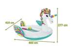 Bestway Float‘N Fashion Riesen-Einhorn, Giant Unicorn Badeinsel, Maße 603x419x277 cm, bis 540 kg belastbar