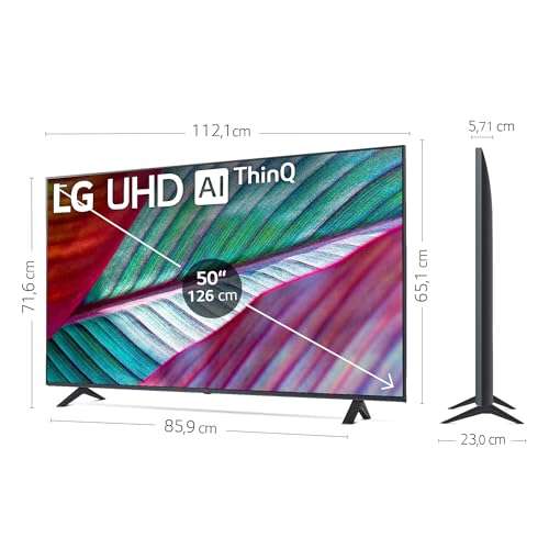 LG 50UR78006LK 127 cm (50 Zoll) UHD Fernseher (Active HDR, 60 Hz, Smart TV) [Modelljahr 2023] [Energieklasse F]