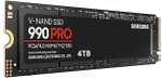 Samsung 990 PRO NVMe M.2 SSD, 4 TB, PCIe 4.0, 7.450 MB/s Lesen, 6.900 MB/s Schreiben