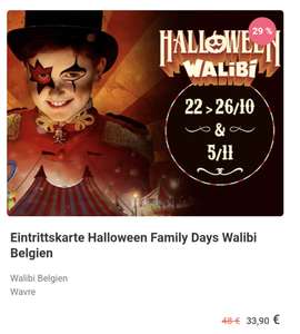 Tripper.nl: Rabatte für Halloweenevents in Freizeitparks unter anderem Walibi Holland, bellewaerde, bobbejaanland, moviepark, Holidaypark