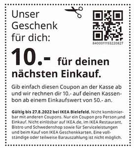 IKEA Bielefeld 10€ Gutschein ab 50€