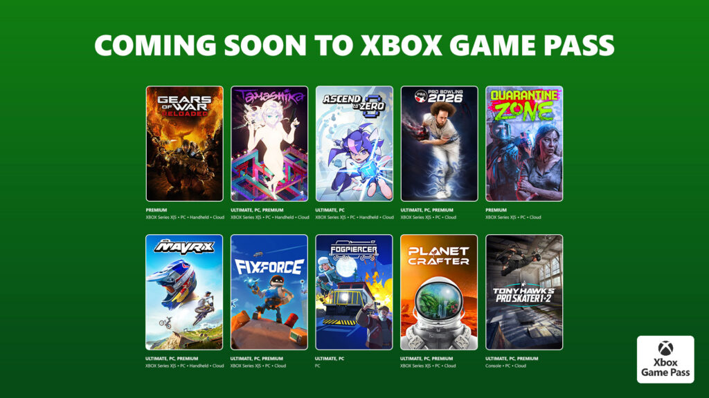 Xbox Game Pass Juli 2026: z.B. Gears of War: Reloaded , Tony Hawk’s Pro Skater 1 + 2