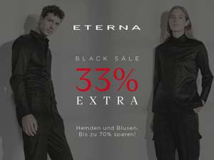 ETERNA - BLACK WEEK SALE 2023: - 33 % EXTRA auf Black Sale-Kategorie (u.a. auf Blusenkleider, Hemden, Strick-Pullover)