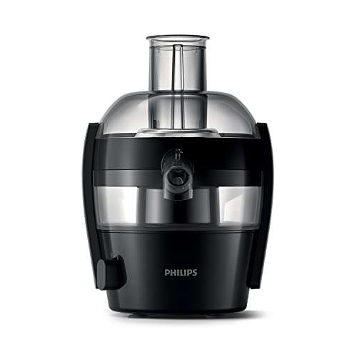 Philips Entsafter – 500W, 1.5L, NutriU-Rezepte-App, QuickClean, Schwarz (HR1832/00)
