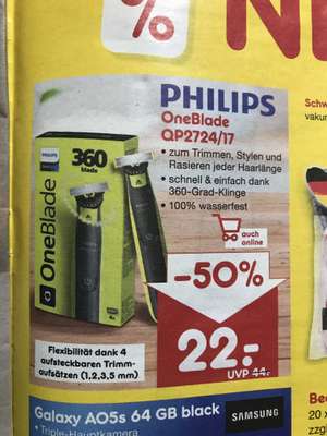 Philips OneBlade Trimmer/Rasierer nur 22€ (18,70€ möglich)
