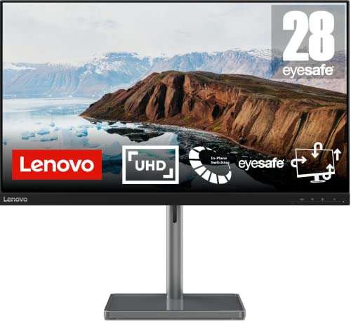 Lenovo L28u-35 Monitor, 4K IPS, voll ergonomisch mit Speakern Bestpreis