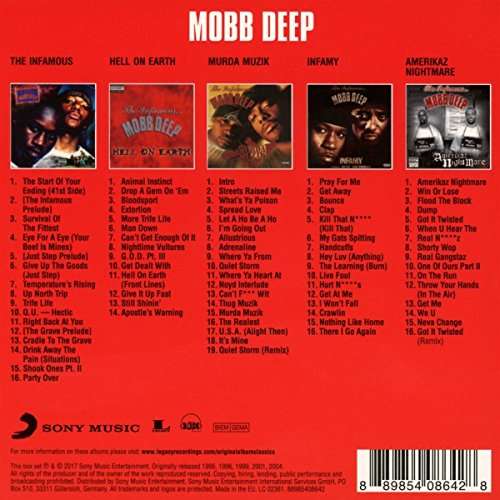Mobb Deep | 5 CD-Box Set | The Infamous | Hell on Earth | Murda Muzik | Infamy | Amerikaz Nightmare | Prime