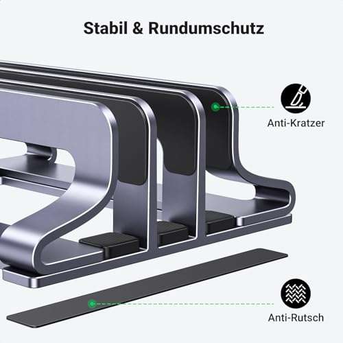 UGREEN 3 Slot Vertikaler Laptop Ständer Aluminium [Amazon]