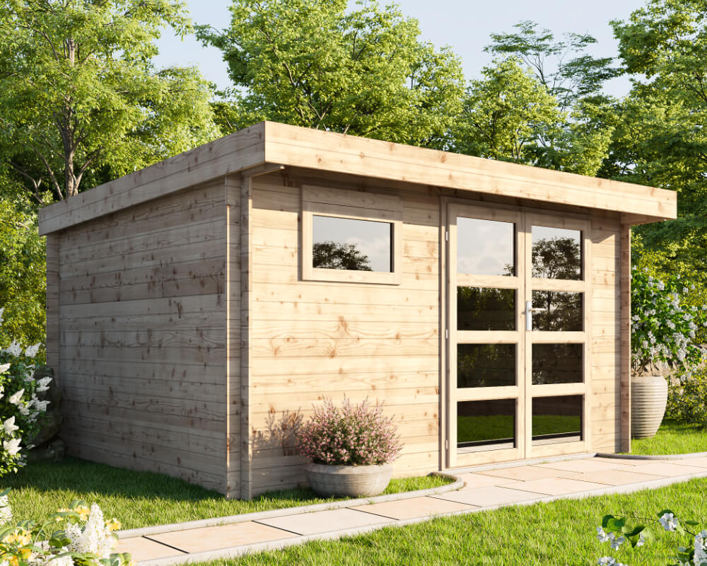 Gartenhaus Nizza 390x300cm 12,80m² Nordische Fichte
