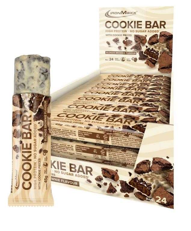 IronMaxx Cookie Bar 24x45g für 14,99€ + 4,49 € versand (MHD 30.6.)