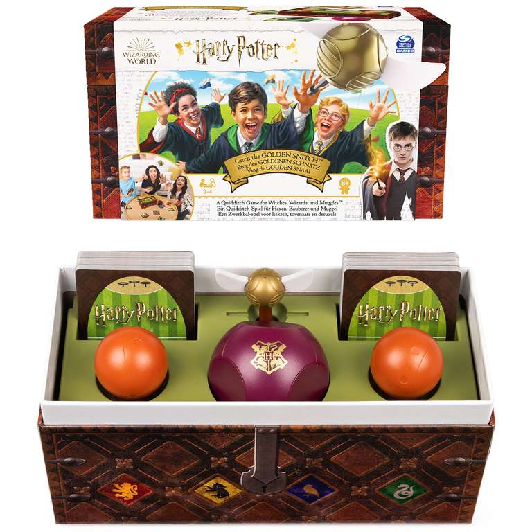 Wizarding World Harry Potter - Fang den Goldenen Schnatz | Quidditch Action-Kartenspiel für 3-4 Spieler ab 8 Jahren [Prime]