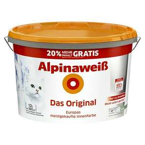 [Bauhaus / Hornbach TPG] 12 Liter Alpinaweiß Wandfarbe "Das Original"