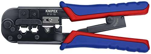 Knipex Crimpzange für Westernstecker brüniert, mit Mehrkomponenten-Hüllen 190 mm für 18,48€ (Prime)