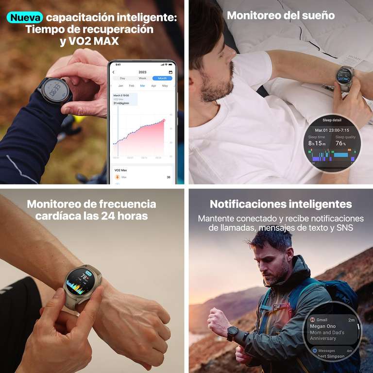 Ticwatch Pro 5 Android Smartwatch Snapdragon W5+ Gen 1 Wear OS, 80 Stunden Lange Akkulaufzeit Fitness Tracking 5ATM (2023)