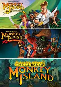 Monkey Island Teile 1 - 3 | z. B. The Curse of Monkey Island für 0,99 EUR | Secret of Monkey Island SE / LeChuck's Revenge SE je 1,49 EUR