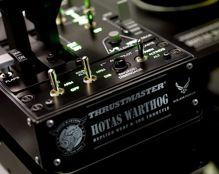 Thrustmaster Hotas Warthog Joystick & Throttle [PC] | Offizielles A-10C Flugzeug Replik | 15 Action-Buttons + 1 TRIM-Rad [MM/Saturn/Amazon]
