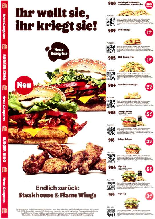 Burger King Coupons gültig vom 02.03.2024 bis 12.04.2024