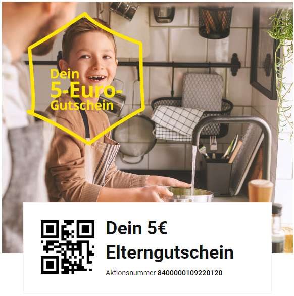 [IKEA Family] 5€ Gutschein (20€ MEW) Elterngutschein: Wir feiern euch als Eltern! Kinder im Konto benötigt.