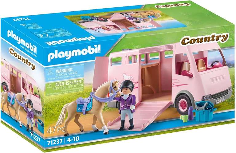 [Amazon Prime] - PLAYMOBIL Country 71237 Pferdetransporter, Pferd und Transporter für den Reiterhof, Spielzeug für Kinder ab 4 Jahren